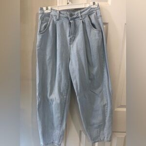 Prologue High-Rise Tapered Ankle Mom Jeans Size 6 Light Wash Denim Vintage Style